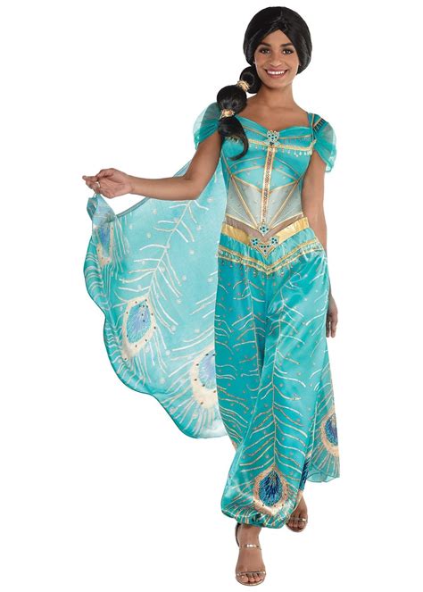 Aladdin The Movie Princess Jasmine Costume Naomi Scott Gown Blue Dress