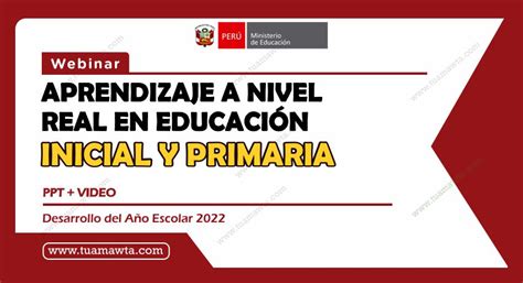 MINEDU Aprendizaje a nivel real en educación inicial y primaria PPT