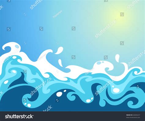 Waves Stock Vector Illustration 62830237 : Shutterstock