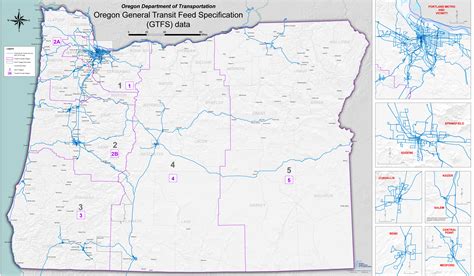 Oregon transit map, made with GTFS data - Trillium