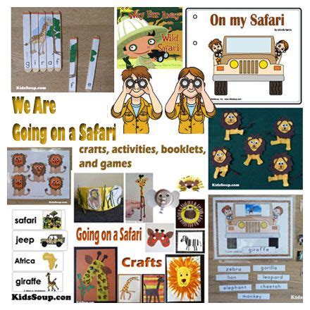 Going on a Safari crafts, activities, games, and emergent readers for ...