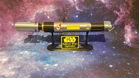 SABINE WREN LIGHTSABER hilt & stand (Ahsoka) 3d printed EUR 64,22 - PicClick IT