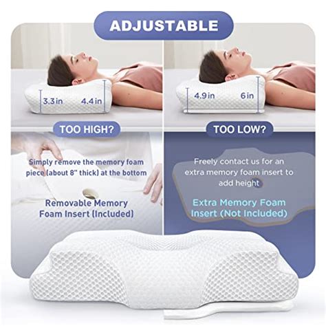 Famedio Adjustable Cervical Pillow For Neck Pain Relief Hollow Contour