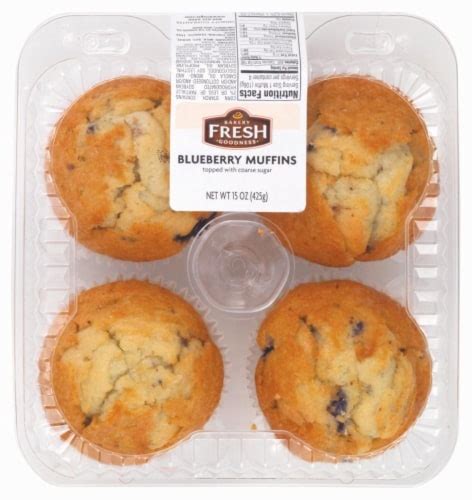 Bakery Fresh Goodness Blueberry Muffins 4 Ct 15 Oz Fred Meyer