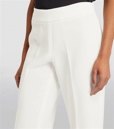 Womens Max Mara White Straight Tailored Trousers Harrods Uk