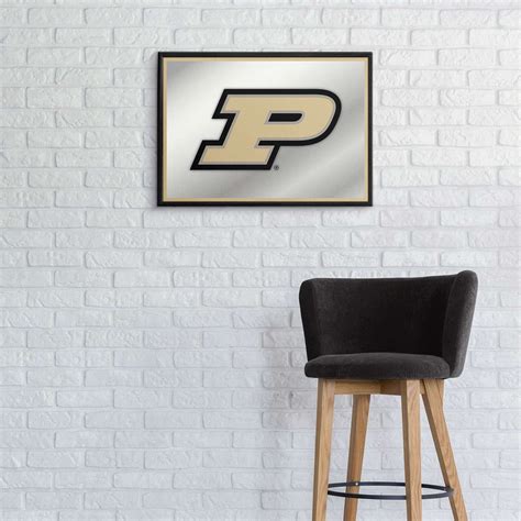 Purdue Boilermakers: Framed Mirrored Wall Sign - Gold Edge