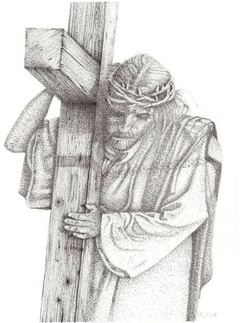 Jesus Carrying The Cross Sketch