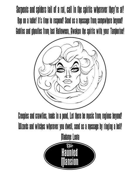 Madame Leota Coloring Page By Disneyfreak19 On Deviantart