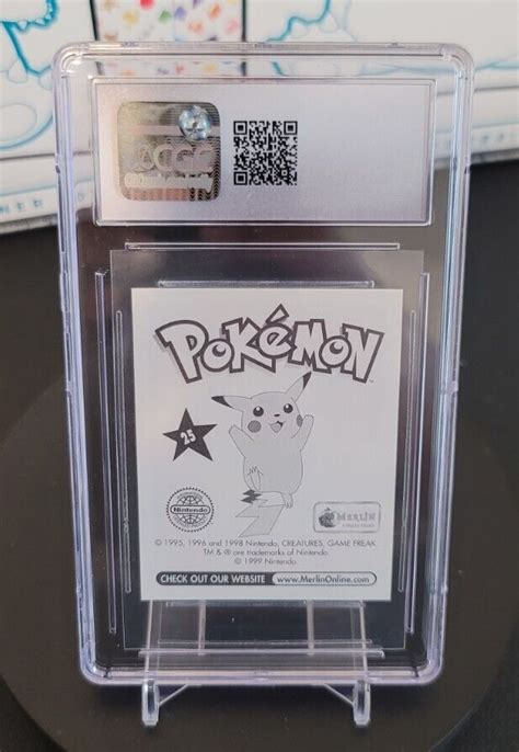 Pokémon Pikachu CGC 8 1998 Merlin Series 1 Sticker 25 eBay