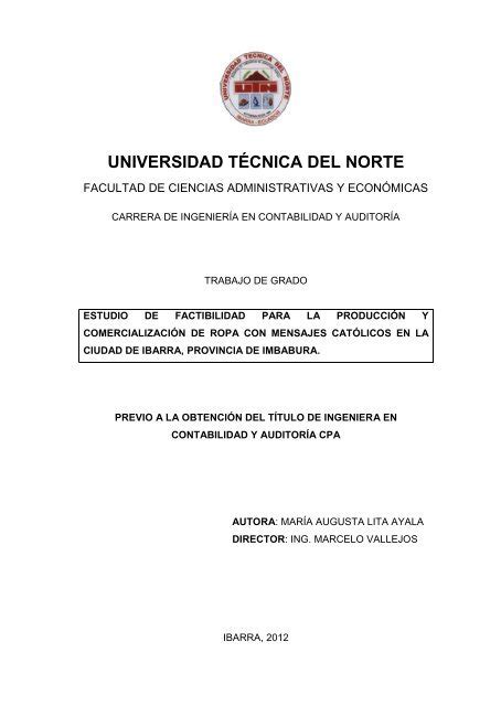 UNIVERSIDAD TÃ CNICA DEL NORTE Repositorio UTN