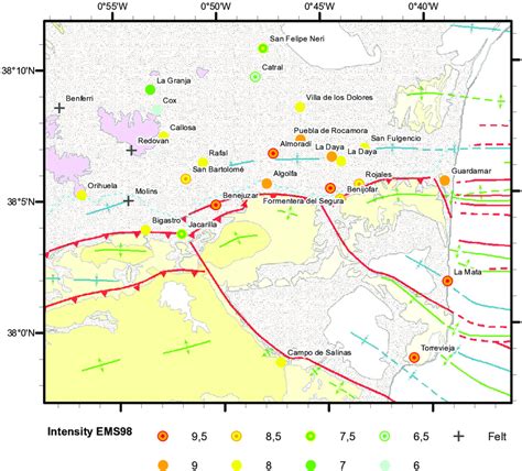 Geological Map Of The Bajo Segura Basin Alfaro Et Al 2002a B