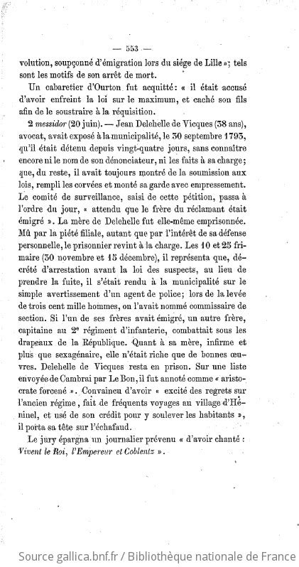 La Terreur Dans Le Pas De Calais Et Dans Le Nord Histoire De Joseph Le