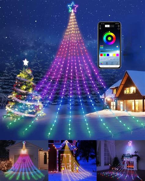 RGB Smart Garland App Controle Remoto Luzes Da Rvore De Natal USB LED