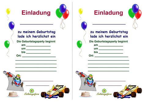 Spitzenm Ig Lustige Einladungskarten Kindergeburtstag Ausdrucken