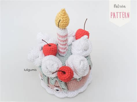 Amigurumi Birthday Cake Crochet Pattern Amigurumi Food Crochet Etsy