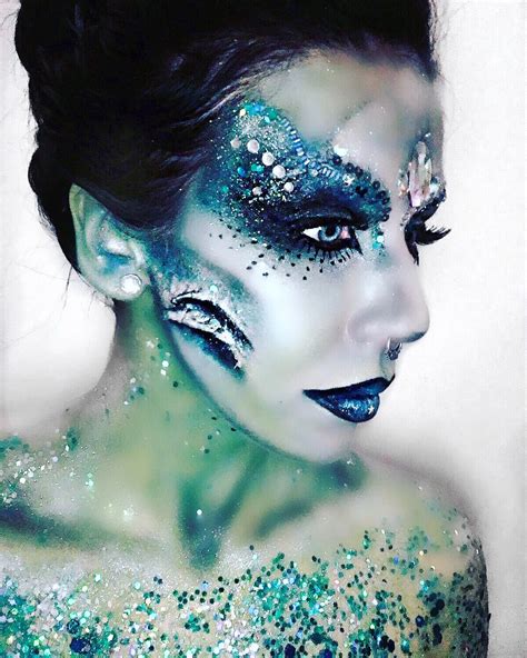 Mermaid Face Glitter Designs At Design