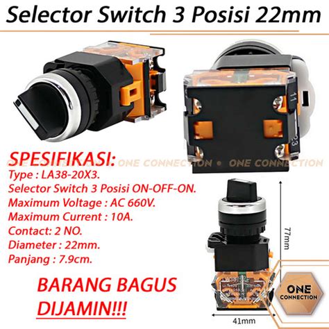 Jual Selector Switch Posisi Posisi Mm Ac V On Off On No La