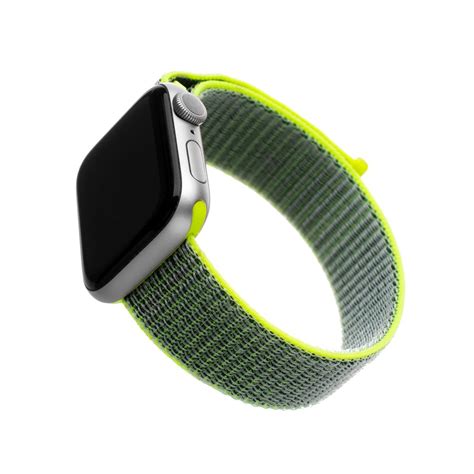 Nylonowy Pasek FIXED Do Apple Watch 42 44 45mm Ciemna Limonka FIXED