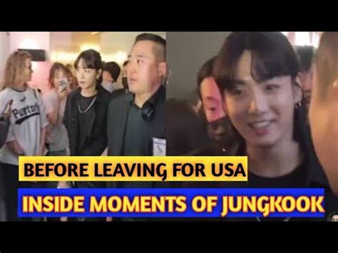 OMG LATEST INSIDE MOMENT OF JUNGKOOK GOT NOTICED LEAVING FOR USA