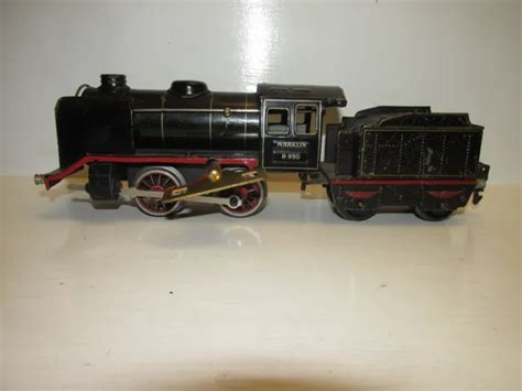 Alte M Rklin R Spur Blech Dampflokomotive Tender Uhrwerk