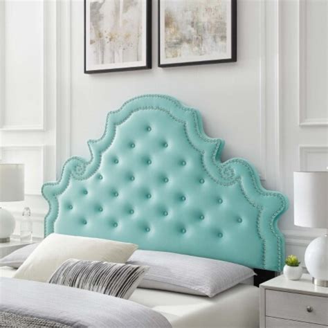 Diana Tufted Performance Velvet Twin Headboard MOD 6416 Mint 1 Unit