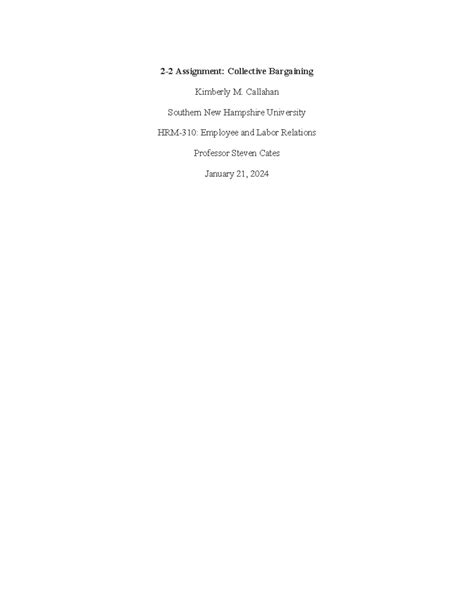 HRM 310 Module One Assignment Two - Subject: Important Upcoming Changes