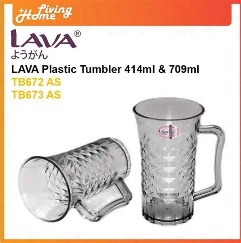 Lava Plastic Mug Tumbler Cup Glass Plastik Cawan Gelas Tahan Panas 14