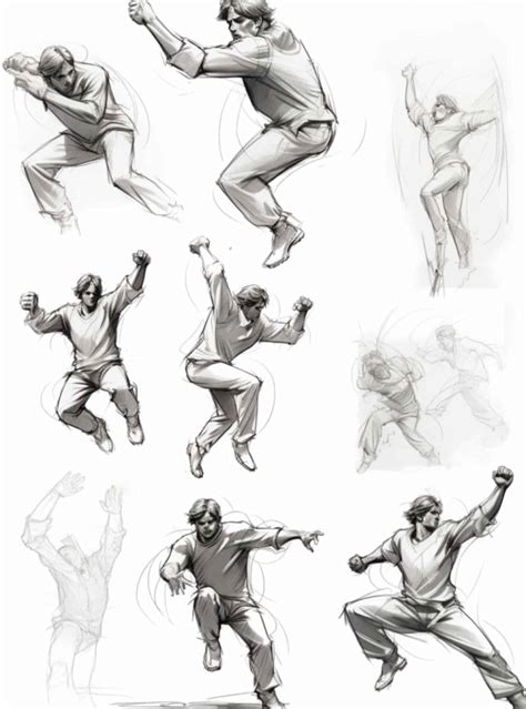 Dynamic Pose Reference References For Drawing Dynamic Poses