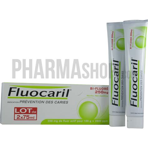 Fluocaril bi fluoré 250 mg menthe pâte dentifrice 2 x 75 ml