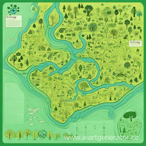 Interactive Map Illustrating Ecological Zones | AI Art Generator