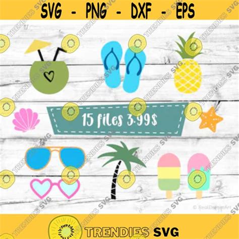 Summer SVG Bundle Beach SVG Bundle Summer SVG Files For Cricut Tropical