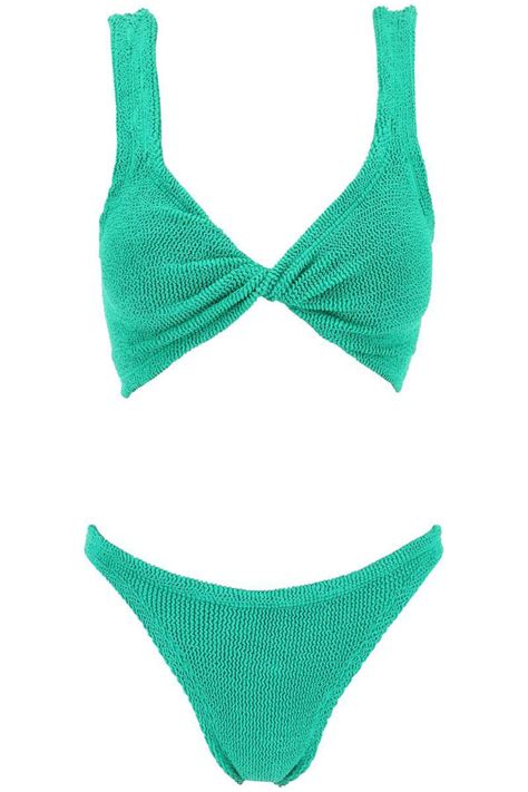 Hunza G Juno Bikini Set In Green Lyst