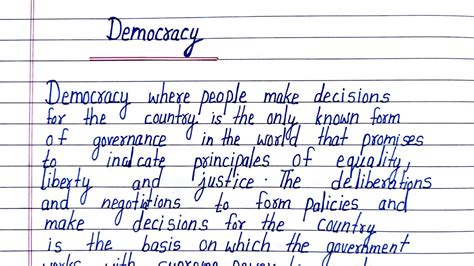 Essay On Democracy In English Democracy Essay Essay On Democracy Youtube