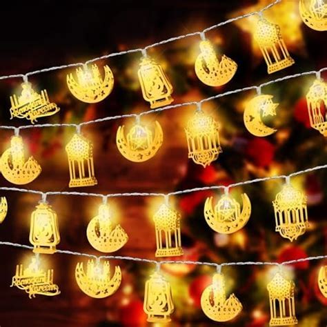 HeaHap Ramadan Eid String Light 10 Fuß 20 LEDs Eid Mond Stern Kerosin