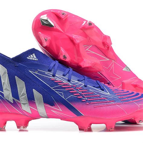 Adidas Predator Edge Geometric 1 Fg Pink Blue Silver Soccer Cleats