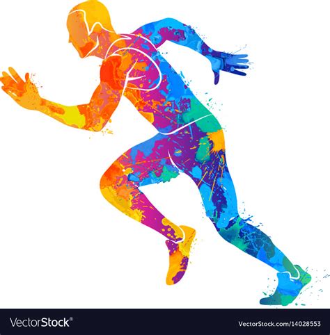 Running sprinter athlete Royalty Free Vector Image