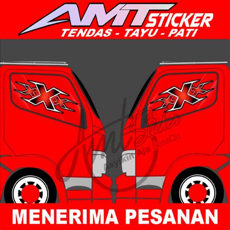 Jual Stiker One Way Kaca Samping Truck Dyna Bisa Custom Desain Dan