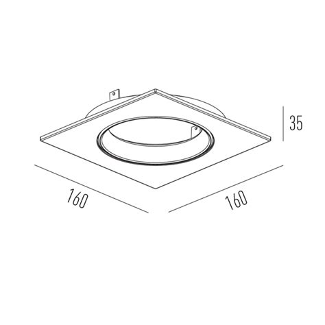 Spot Face Plana Embutir Quadrado Ar111 Branco Interlight Outlet Da