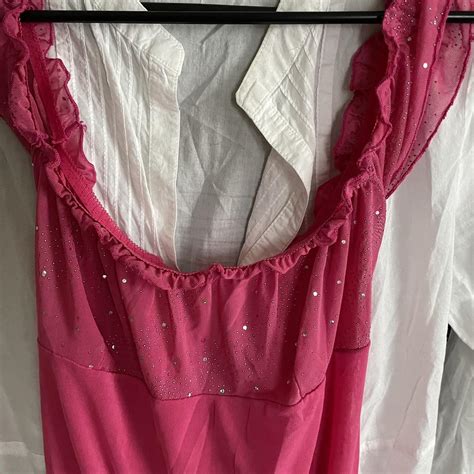 Pink Mesh Lingerie Nightie In Great Condition Depop
