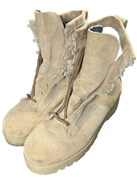 Us Military Desert Tan Combat Boots Wellco Usa Mfg Gem