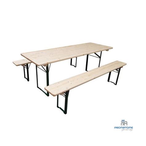 Ensemble Pliant Brasserie Bois Table Bancs X Cm