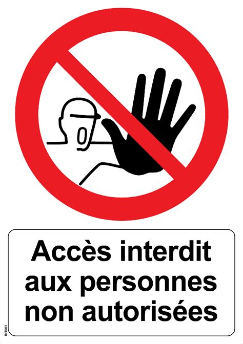 Panneau picto Accès interdit aux personnes non autorisées - A5 - Securplan