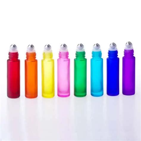 Rollerflesjes Regenboog Chakra Kleuren Ml Parfumrollers Dik Glas