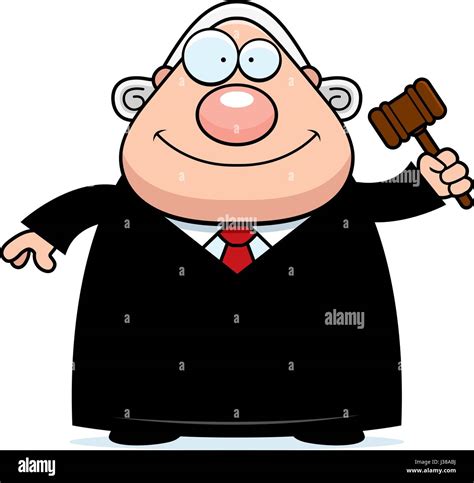 A cartoon illustration of a judge holding a gavel Stock Vector Image ...