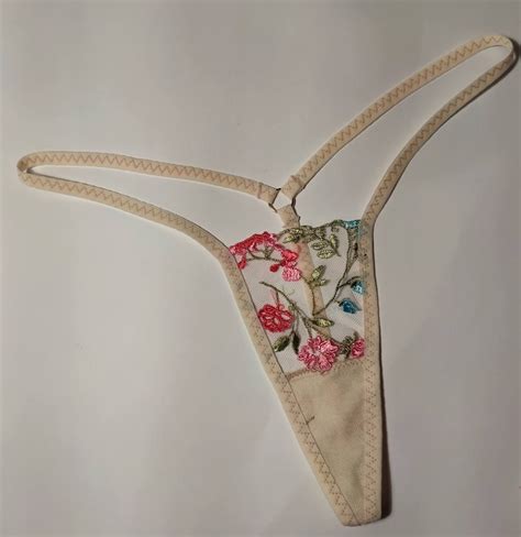 Extreme Micro Thong Floral Lace Cute String Mini Panties Lingerie Etsy