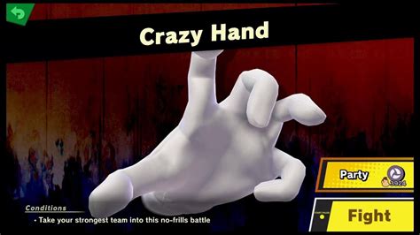 How To Beat Boss Fight Crazy Hand In Story Mode Hard Super Smash