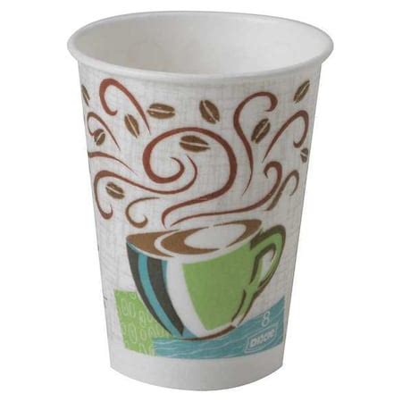 Dixie Disposable Hot Cup Oz White Paper Pk CD Zoro