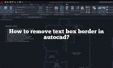 How To Remove Text Box Border In Autocad