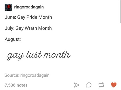Gay Months R Tumblr