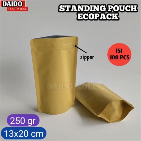 Jual Isi Pcs Standing Pouch Ecopack Window Gr Kpack Kemasan